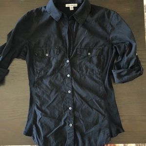 James Perse black button down